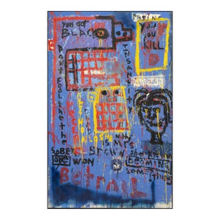 Jim Stella, Betrail Acrylic on Canvas Contemporary Street Art Painting Detroit For Sale