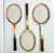 Red Vintage Mid-Century Americana Boho Chic Wood Tennis Rackets - Set of 3 For Sale - Image 8 of 13