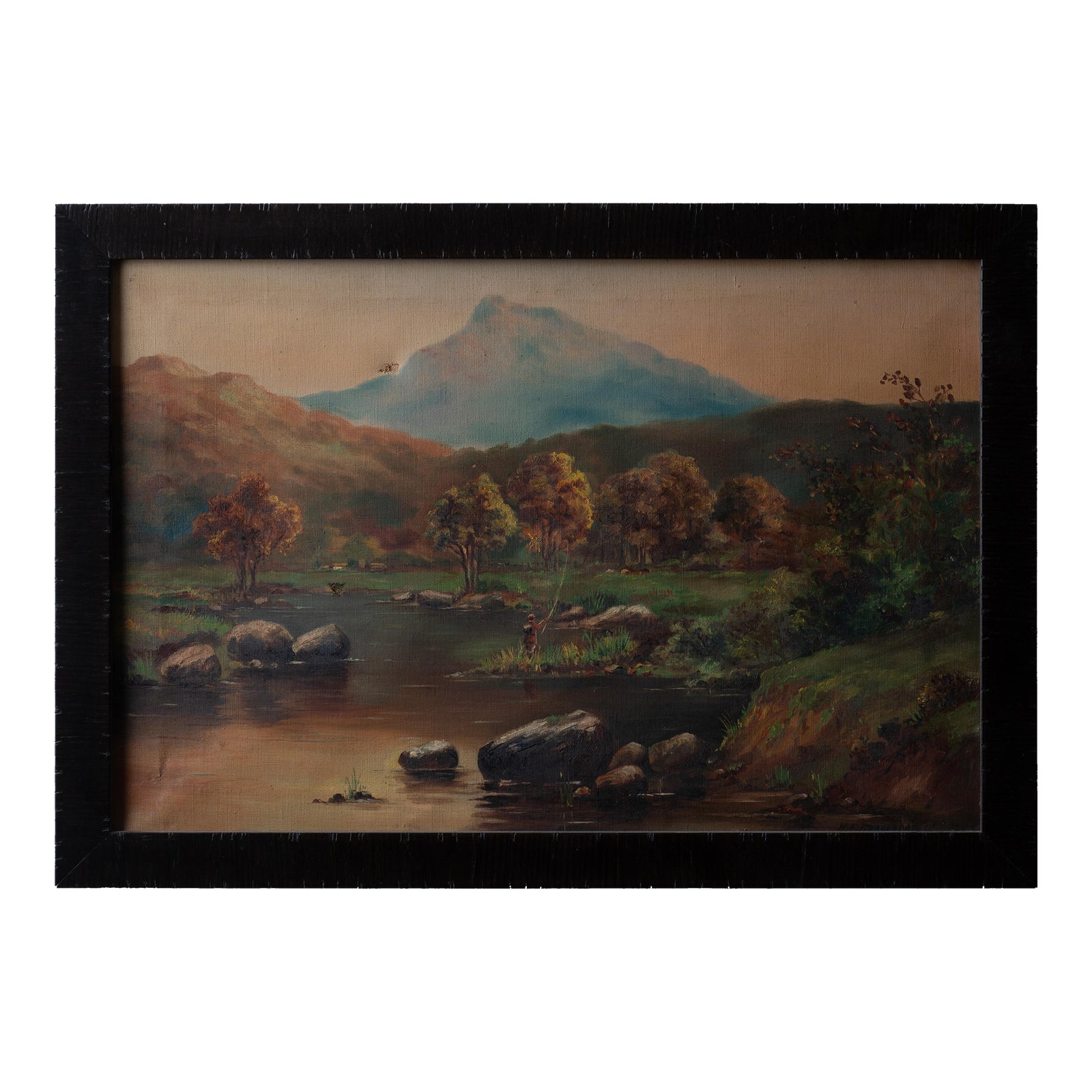 Flyfishing Landscape - h.l. Plummer, 1919 | Chairish
