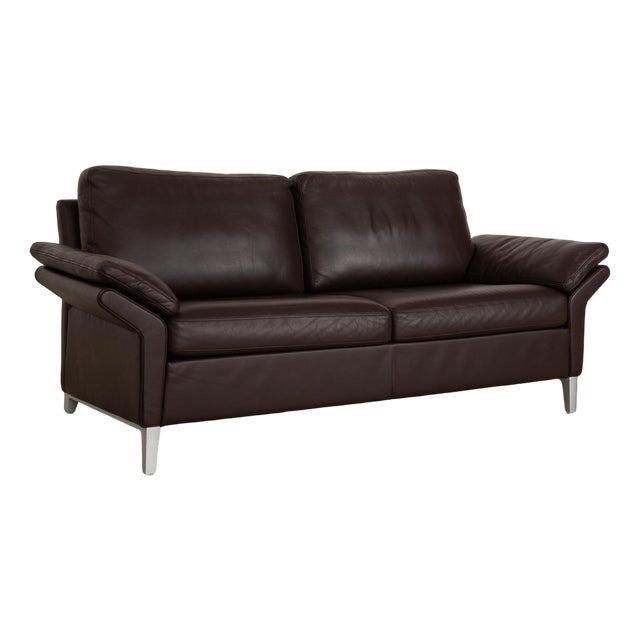 3300 Leather Two-Seater Brown Sofa from Rolf Benz For Sale
