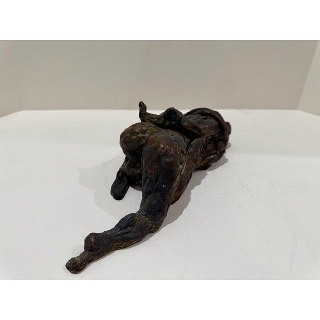 1960s Larry Mohr Bronze Lovers Sculpture Signed From Artist Estate For Sale - Image 4 of 9