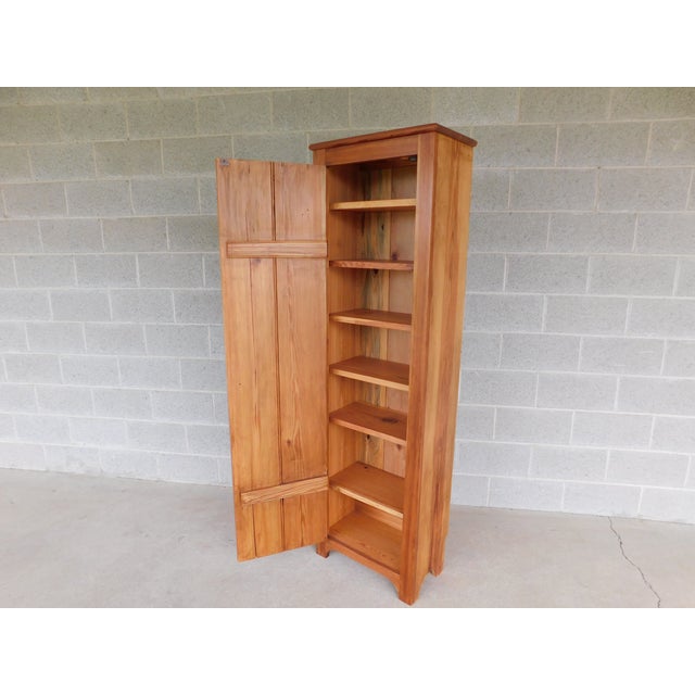 Custom Hand Crafted Shaker Style White Pine Chimney Storage Cabinet 22"w X 72"h For Sale - Image 12 of 17