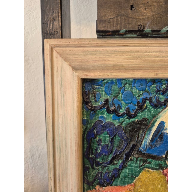 Striking oil painting on canvas of a sailor executed in an impressionist style,signed D Burliuk in the lower right and...
