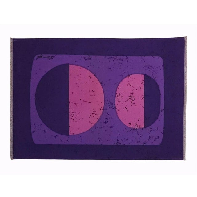 Mid-Century Modern Mid-Century German Pop Art Screen-Printed Wall Hanging by Traute Sänger, 1970s For Sale - Image 3 of 5
