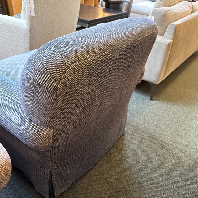 Rolled Arm Chair + Ottoman, Set For Sale In San Francisco - Image 6 of 11