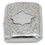 Silver Cigarette Case in Curved Shape For Sale