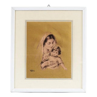 Carlo Parisi, Madonna with Child, Artwork on Paper For Sale
