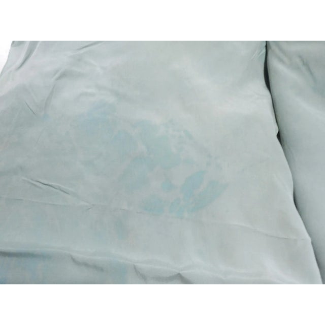 Shabby Chic Late 20th Century 10 Yds Hand Dyed Aqua Fabric For Sale - Image 3 of 6