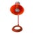 Postmodern Mathias Orange-Red Adjustable Desk Lamp With Circular Base – Retro Design For Sale