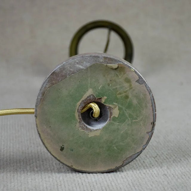 Metal Table Lamp in Bronze and Marble, 1930s For Sale - Image 7 of 8