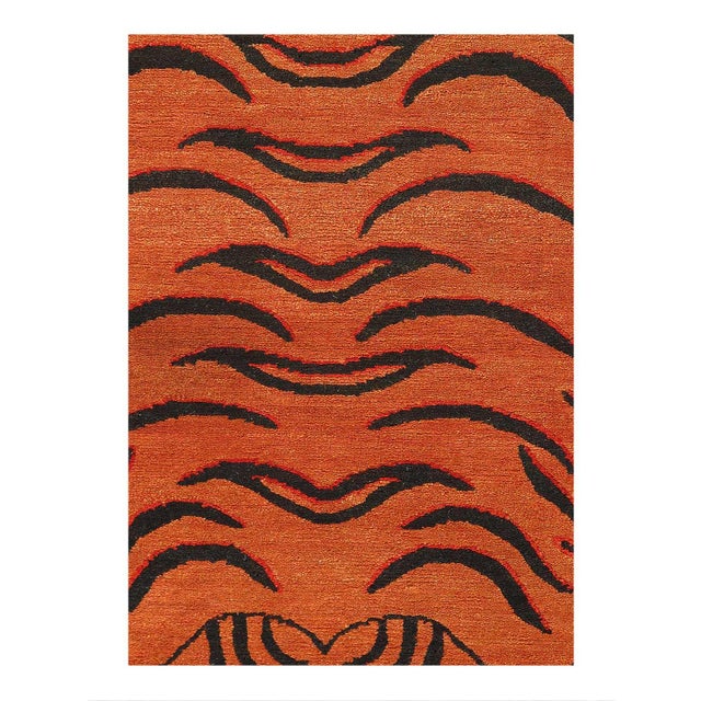 Modern Tibetan Tiger rugs, though named after their Tibetan origins, They are characterized by bold tiger motifs, often...