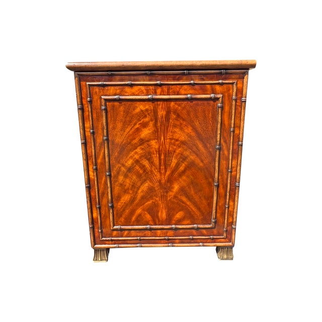 Faux Bamboo Theodore Alexander Credenza Cabinet For Sale In New York - Image 6 of 15