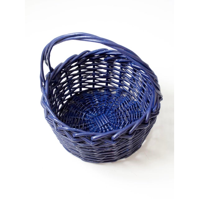 Large Vintage Handle Basket Chairish
