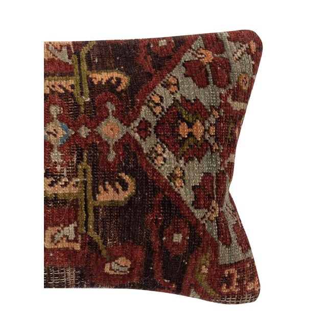 Traditional 13"x20" Handmade Turkish Cushion Cover. Vintage Toss Pillow. Throw Pillow For Sale - Image 3 of 4