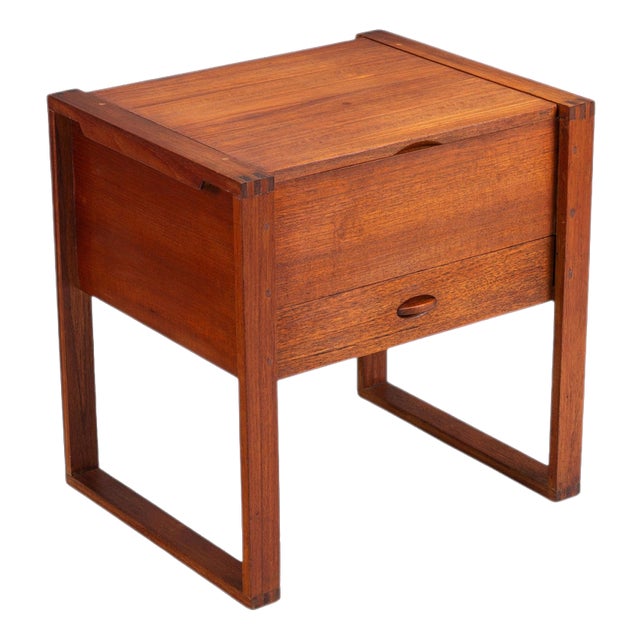Scandinavian Modern Storage Cabinet in Teak with Sled Base Denmark 1960 For Sale