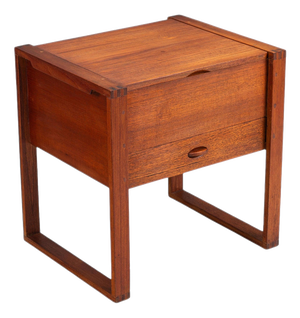 Scandinavian Modern Storage Cabinet in Teak with Sled Base Denmark 1960
