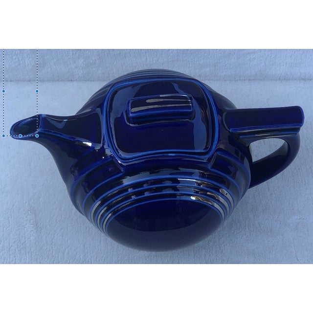 Vintage Hall Cobalt and Silver Teapot - Model 0543p 6 Cup For Sale - Image 15 of 16