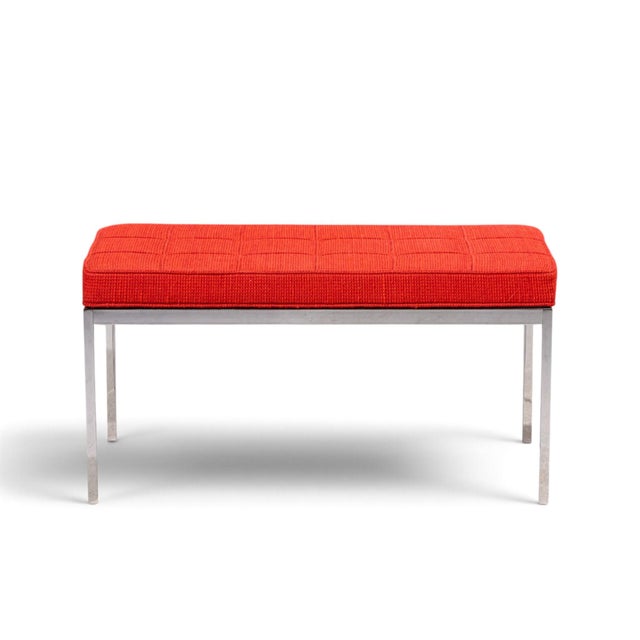 Mid 20th Century Florence Knoll Mid Century Chrome Two Seat Bench For Sale - Image 5 of 8