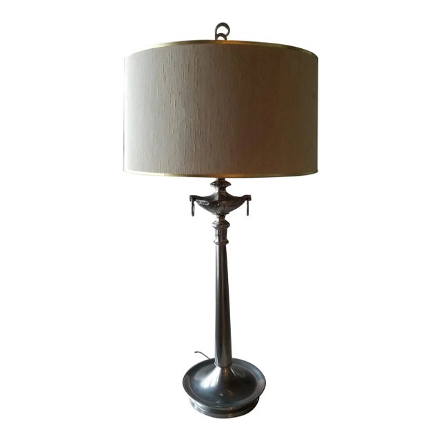 Metal 1950s Chrome Trophy Table Lamp Style Stiffel Lamp Company For Sale - Image 7 of 10