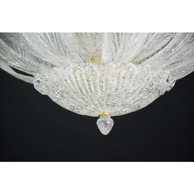 Glass 1970s Napoli, Italian Murano Glass Ceiling Light or Flush Mount For Sale - Image 7 of 14