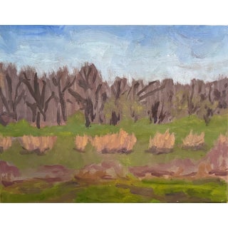 “Fields in Fall” Contemporary Landscape Oil Painting by Teresa DiMarco For Sale