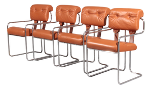 Italian Tucroma Chairs by Guido Faleschini for i4 Mariani, 1970s, Set of 4
