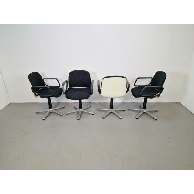Wilkhahn Vintage Space Age Office 232 Chairs by Wilhelm Ritz for Wilkhahn, 1970s, Set of 4 For Sale - Image 4 of 16