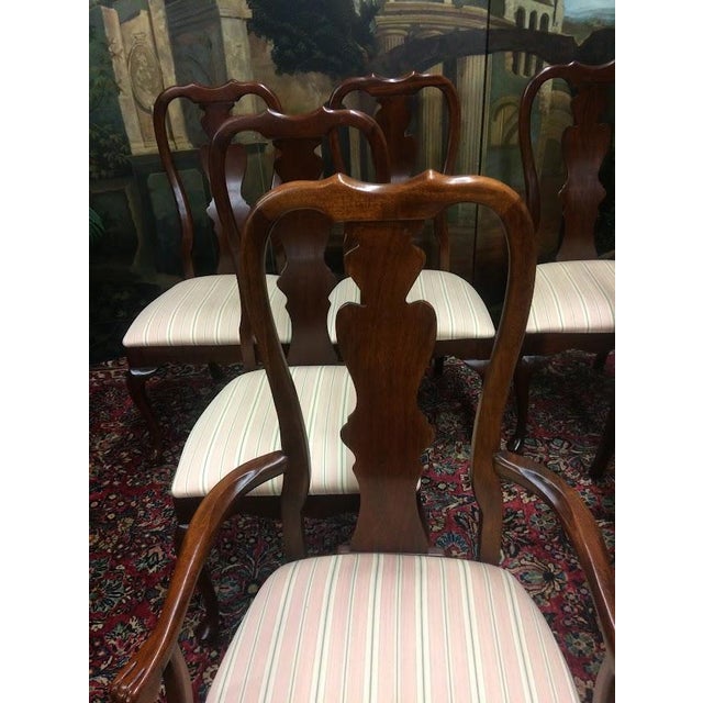 1990s Vintage Dining Chairs, Queen Anne Chairs, Set of Eight For Sale - Image 5 of 15
