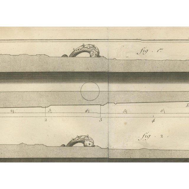 Paper Diderot, Cannon Designs and Cross-Sections, 1700s, Print For Sale - Image 7 of 10