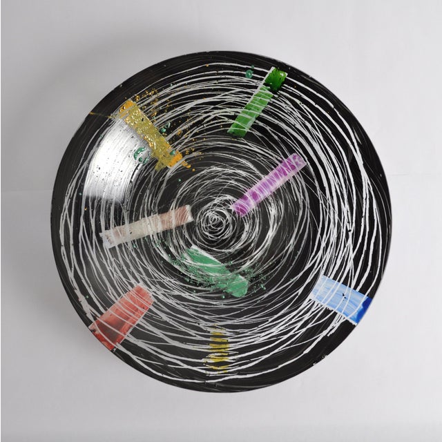 Postmodern Vintage Hand Painted Plate by Peter Stuhr, Denmark, 2000s For Sale - Image 3 of 8
