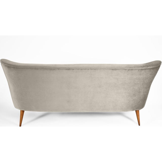 Gray German Three-Seater Sofa in Velvet, 1960s For Sale - Image 8 of 8