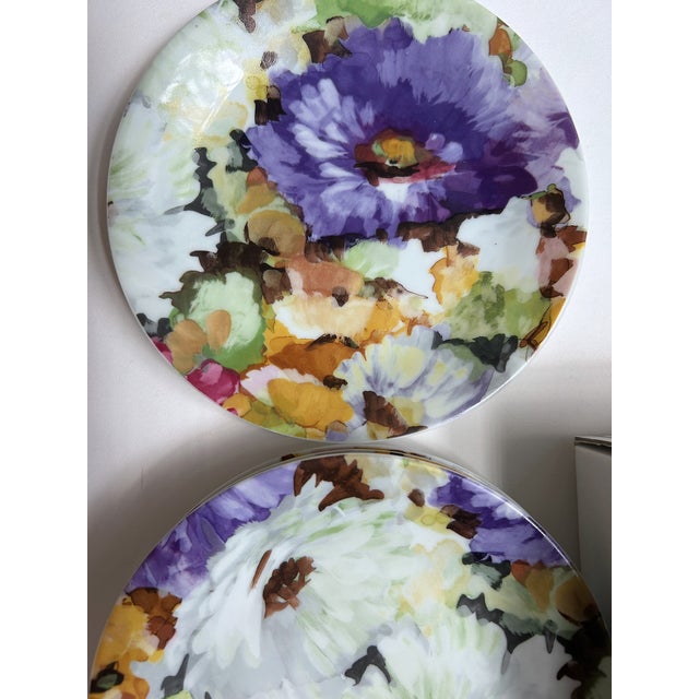 1990s Limoges "Alahambra" Cocktail Plates - Boxed Set of 6 For Sale - Image 9 of 18