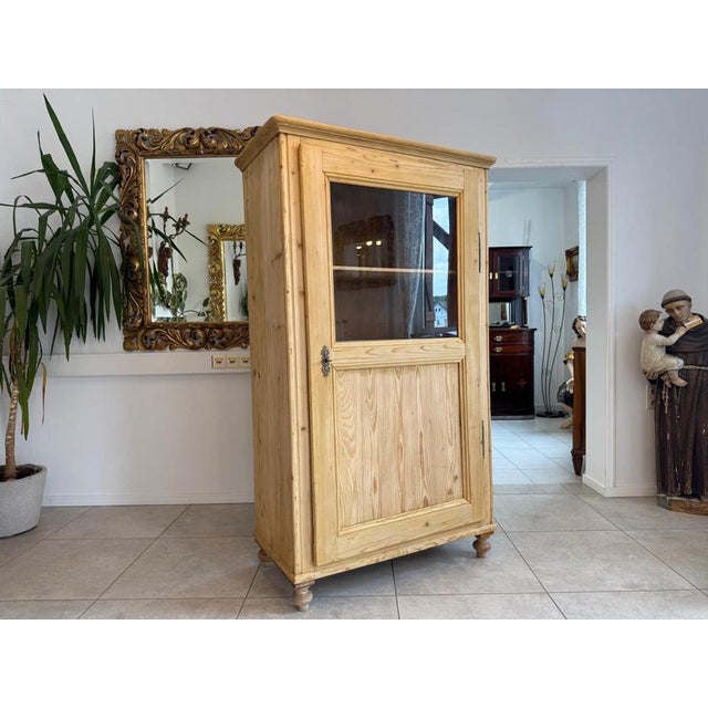 Biedermeier Farmhouse Wood Display Cabinet For Sale - Image 6 of 13