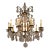 19th Century Rock Crystal Decked Silver Gilt 10-Light Chandelier For Sale