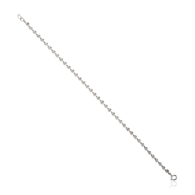 Contemporary VRJewels Contemporary 3.63 Ct Round Cut Diamond Tennis Bracelet 14k White Gold For Sale - Image 3 of 13