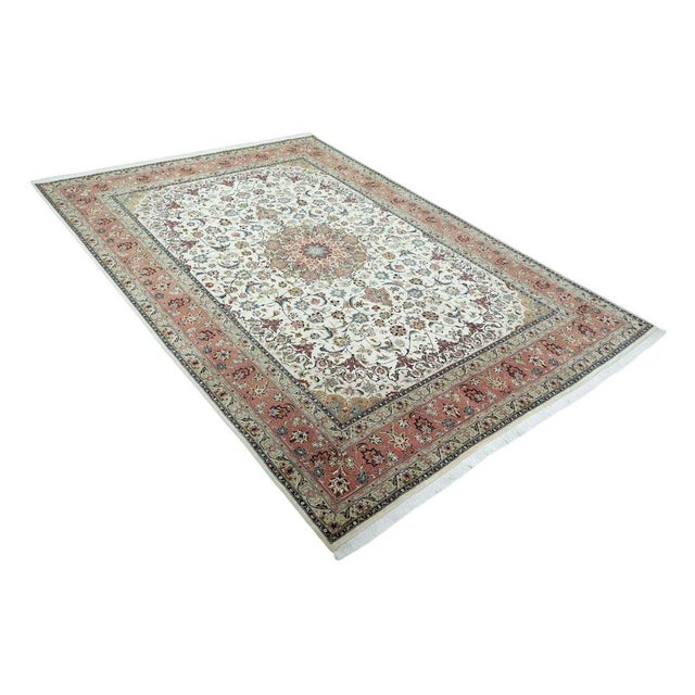 Hand-Knotted Rug with Silk, 2010s For Sale - Image 3 of 12