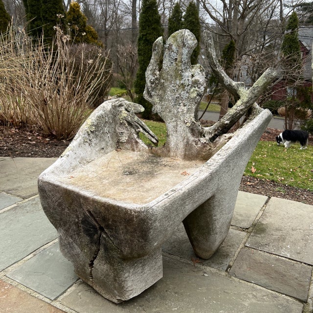 English Specimen Carved Driftwood Outdoor Chair For Sale - Image 3 of 9