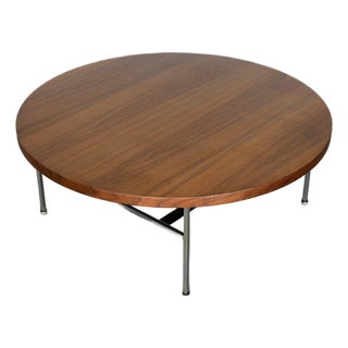 1950s George Nelson for Herman Miller Coffee Table - Model 5756 - Walnut + Aluminum For Sale