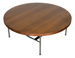 1950s George Nelson for Herman Miller Coffee Table - Model 5756 - Walnut + Aluminum