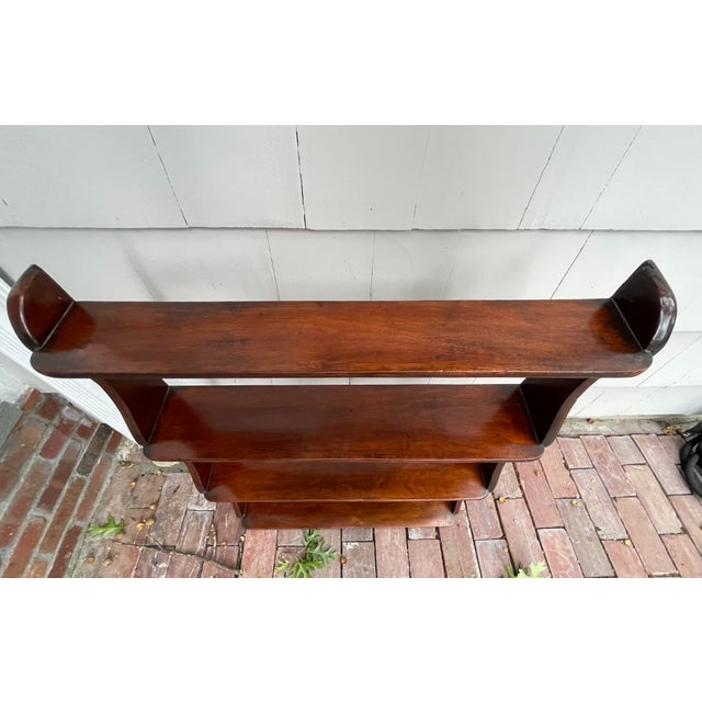 Antique Hanging Wall Shelves, 4 Tier in Cherry Wood Chairish