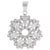 Silver Moissanite Open Center Snowflake Flower Pendant in Solid Silver For Sale - Image 8 of 14