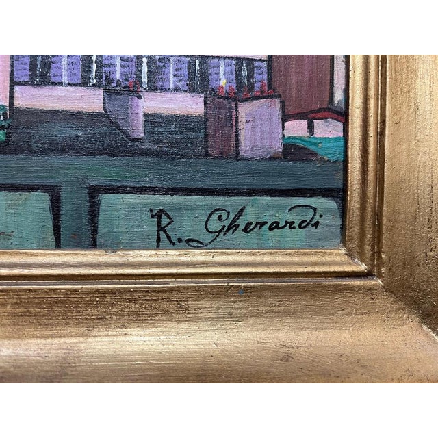 Work on wood Frame measures 59x51 cm This piece is attributed to the mentioned designer/maker. It has no attribution mark...