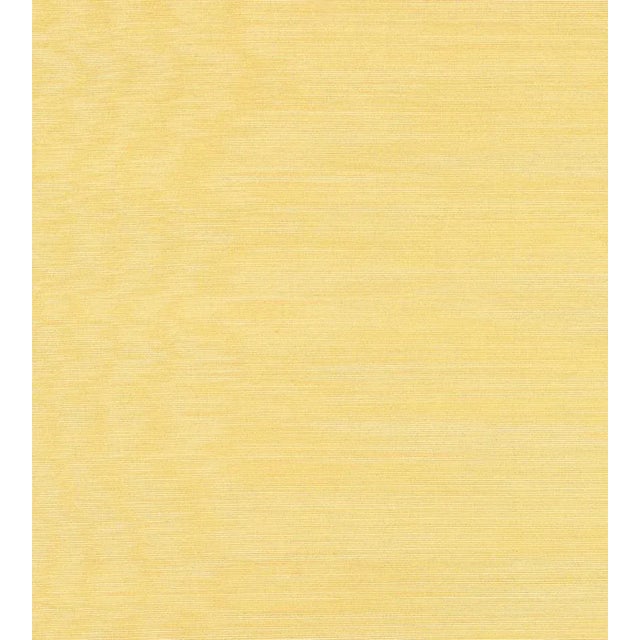 The House of Scalamandré Riva Moire Fabric, Limoncello For Sale
