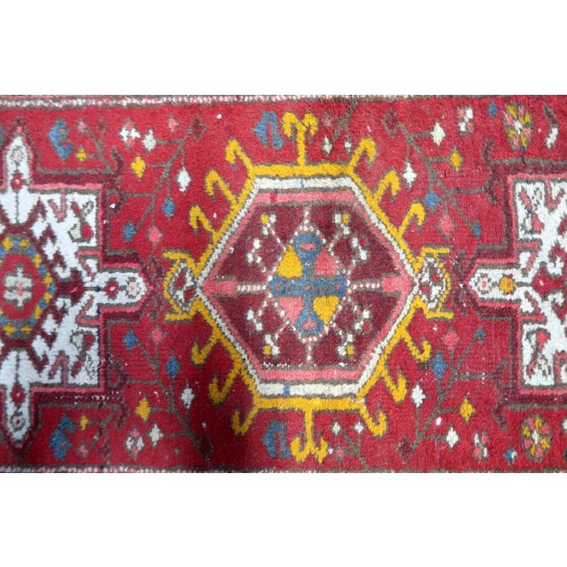 Textile 1930s, Handmade Antique Persian Karajeh Rug 2.2' X 4.1' For Sale - Image 7 of 11