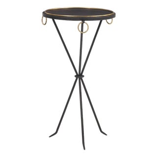 An Iron & Bronze Drink Table in the Manner of Jean-Michel Frank. For Sale