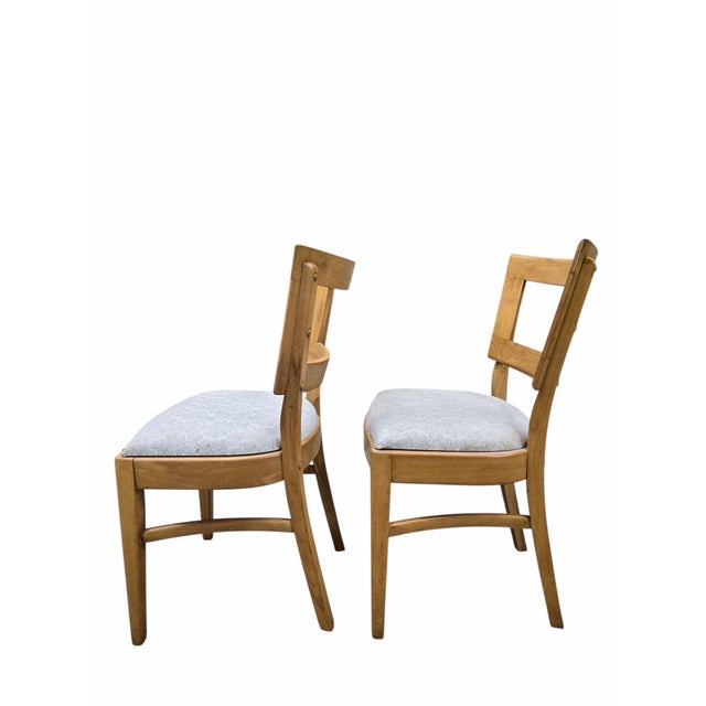 Champagne MCM Attributed Heywood-Wakefield Dining Chairs in Blonde Birch – Set of 4 For Sale - Image 8 of 10