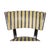 Modern Set of Four Modern Mahogany Framed Slipper Chairs With Striped Upholstery For Sale - Image 3 of 6