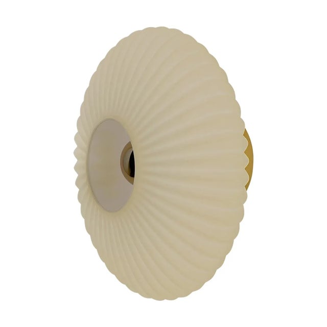 Metal Glass Effect Wall Light With Opal Glass For Sale - Image 7 of 7