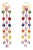 3.11 Carat Multi Color Sapphire Rose Gold Dangle Earrings - 2 Pieces For Sale