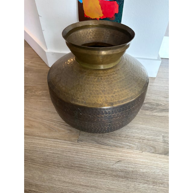 1970s Large Brass Pot For Sale - Image 5 of 12